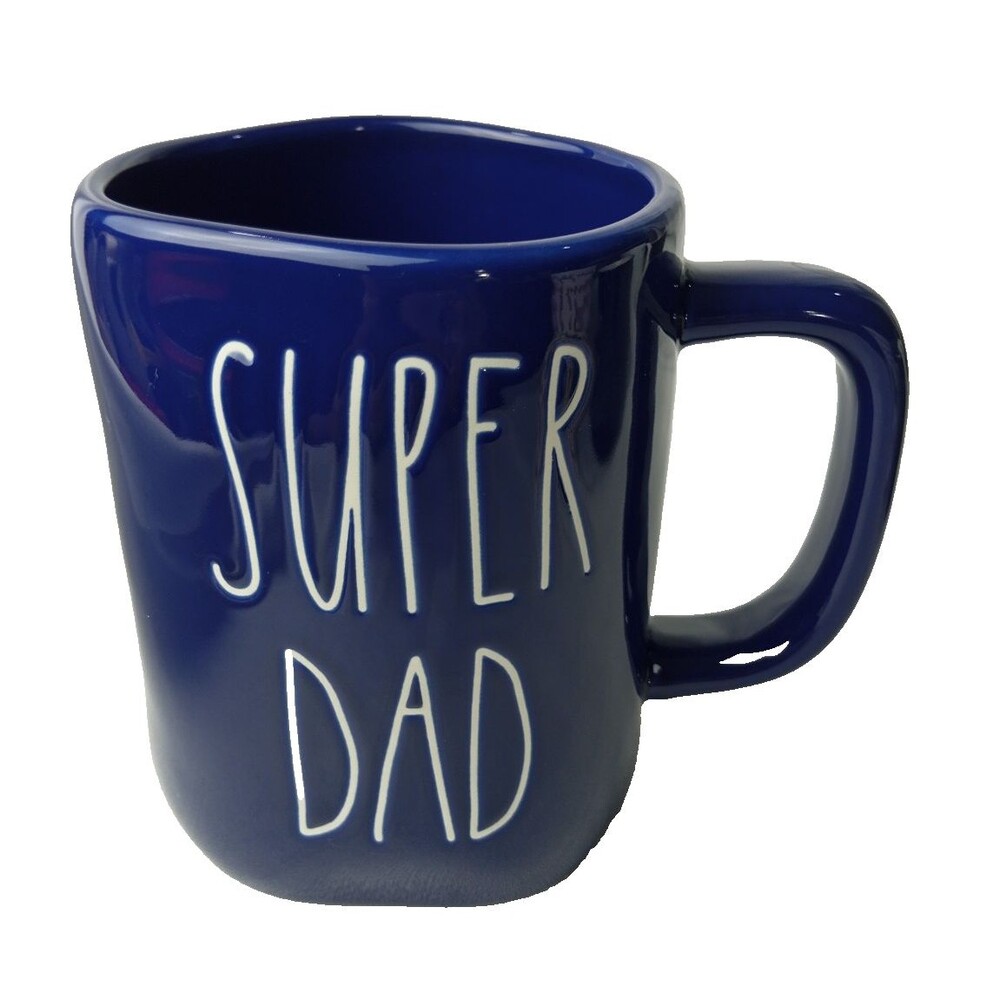 RAE DUNN SUPER DAD BLUE MUG